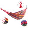 200*150cm Portable Polyester & Cotton Hammock Four Red