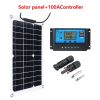 20W-300W Solar Panel 12V Solar Cell 100A Controller Solar Panel for Phone RV Car MP3 PAD Charger Outdoor Battery Supply Camping