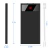 20000mAh Power Bank Ultra Thin External Battery Pack Phone Charger Dual USB Ports Flashlight Battery Remain Display